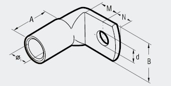 90 °角管端子
90° ABGEWINKELTE ROHRKABELSCHUHE